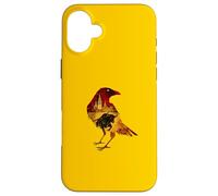Silhouette d'oiseau Corbeau Espagnol Motif Espagnol Amateur d'art Coque pour iPhone 16 Plus
