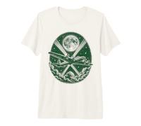 Silhouette du Bombardier Lancaster, Ciel Nocturne, Seconde Guerre Mondiale T-Shirt Haut de Gamme