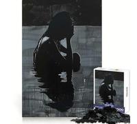 Silhouette du Chagrin Puzzle de 1000 pièces pour Adolescents Jeu d'exercice Mental Relaxation mentale Assemblage Liste de souhaits du Père Noël 38x26cm