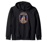 Silhouette du Labrador Retriever Drapeau USA 250e Patriotique Sweat à Capuche