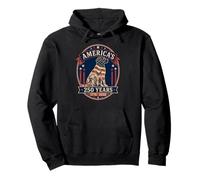 Silhouette du Labrador Retriever Drapeau USA 250e Patriotique Sweat à Capuche