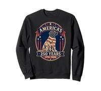 Silhouette du Labrador Retriever Drapeau USA 250e Patriotique Sweatshirt