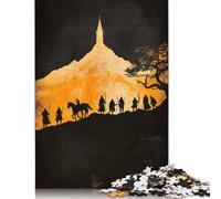 Silhouette du Voyage de la Communauté vers la Tour, Puzzle de 1000 pièces pour Adultes et Adolescents, Jeu Familial de Puzzle de 1000 pièces (75 x 50 cm)