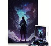 Silhouette d'un Dieu Cosmique Puzzle de 1000 pièces pour Adolescents Jeu de logique Léger et Relaxant Découpe précise Cadeau Classique 50x75cm