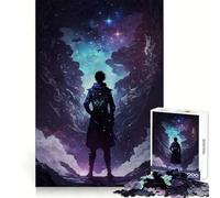 Silhouette d'un Dieu Cosmique Puzzle de 1000 pièces pour Adultes Jeu d'exercice Mental Loisirs Doux Assemblage Cadeau saisonnier 38x52cm