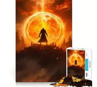 Silhouette d'un Guerrier Puzzle 1000 pièces pour Adultes Jeu de logique Fine Loisirs Doux Bords Nets Joli Cadeau 50x75cm