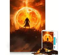 Silhouette d'un Guerrier Puzzle de 1000 pièces pour Adolescents Jeu de réflexion et de détente Découpe Nette Liste de souhaits du Père Noël 38x26cm