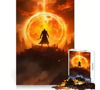 Silhouette d'un Guerrier Puzzle de 1000 pièces pour Adultes Jeu de logique mentale Soulagement des tensions Découpe Ferme 38x52cm