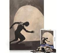 Silhouette d'un Homme Puzzle 1000 pièces pour Adultes Jeu de logique Fine Loisirs paisibles Bords Nets Joli Cadeau 38x52cm