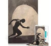 Silhouette d'un Homme Puzzle de 1000 pièces pour Adolescents Jeu de logique Léger et Relaxant Découpe précise Cadeau Classique 50x75cm