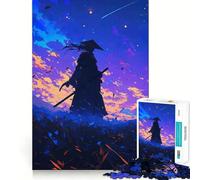 Silhouette d'un samouraï sous Un Ciel étoilé Puzzle de 1000 pièces pour Adultes pour stimuler Le Cerveau, se détendre et créer Une œuvre d'art mémorable 50x75cm