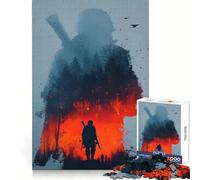 Silhouette d'un Soldat en Temps de Guerre Puzzle de 1000 pièces pour Adolescents Jeu de réflexion et de détente Découpe Nette Liste de souhaits du Père Noël 38x26cm