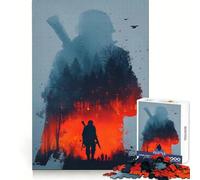 Silhouette d'un Soldat en Temps de Guerre Puzzle de 1000 pièces pour Adultes Jeu de réflexion et de Partage Découpe de précision Décoration Artistique 50x75cm