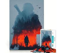 Silhouette d'un Soldat en Temps de Guerre Puzzle de 1000 pièces pour Adultes Jeu de réflexion et de Partage Découpe de précision Décoration Artistique 50x75cm
