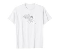 Silhouette d'une Femme avec Un Oiseau T-Shirt Graphique avec Valeur