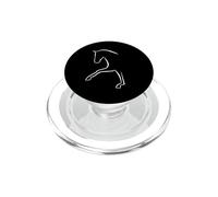 Silhouette élégante de Cheval de Dressage PopSockets PopGrip pour MagSafe