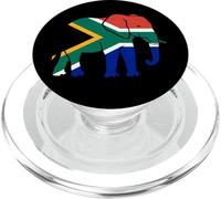 Silhouette éléphant Drapeau Afrique du Sud PopSockets PopGrip pour MagSafe