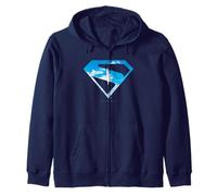 Silhouette emblématique de Superman dans le ciel Sweat à Capuche
