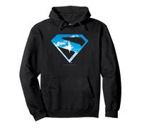 Silhouette emblématique de Superman dans le ciel Sweat à Capuche