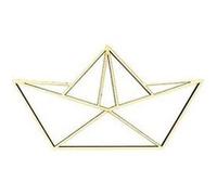 Silhouette en bois mdf - bateau en origami