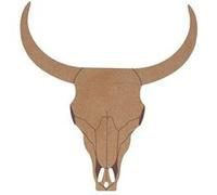 Silhouette en bois mdf - Buffle - 15 x 14,2 x 0,5 cm - Artemio Marron G