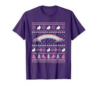 Silhouette Festive de Noël My Little Pony T-Shirt, Homme, Violet, M
