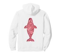 Silhouette Florale de béluga d'esprit de Baleine Sweat à Capuche