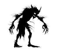 silhouette gobelin race mythique du jeu uniquement Peintures murales et stickers muraux en vinyle 42x44.3cm Plusieurs tailles disponibles Noir
