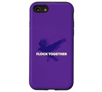 Silhouette Grunge d'un Corbeau avec Le Texte floqué Ensemble Coque pour iPhone SE (2020) / 7/8
