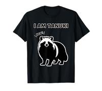 Silhouette, Je suis Tanuki, Blan,c Unique, Animal T-Shirt