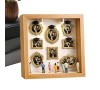 Silhouette Memory Display Box - Tiny Picture Frame Set, Gold DIY Photo Frames, Artistic Shadow Box Kit with Custom Craft Feature, Display Solution for Special Moments, Valentine Graduation