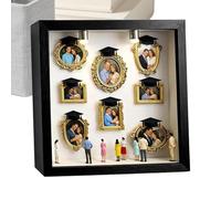 Silhouette Memory Display Box - Tiny Picture Frame Set, Gold DIY Photo Frames, Artistic Shadow Box Kit with Custom Craft Feature, Display Solution for Special Moments, Valentine Graduation