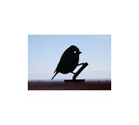 silhouette métallique mésange bleue