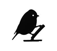 Silhouette métallique mésange bleue