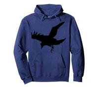 Silhouette Minimaliste de Corbeau ou de Corbeau en vol Sweat à Capuche