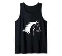Silhouette Moderne de tête de Cheval Minimaliste étalon équestre Débardeur