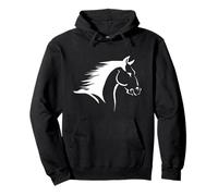 Silhouette Moderne de tête de Cheval Minimaliste étalon équestre Sweat à Capuche