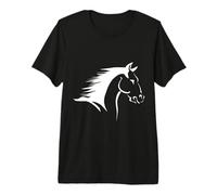 Silhouette Moderne de tête de Cheval Minimaliste étalon équestre T-Shirt Haut de Gamme
