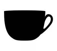 Silhouette Murale Ardoise En Forme De Tasse - Securit