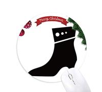 silhouette noire graphiques simples hauts talons tapis de souris en caoutchouc de sapin de noël