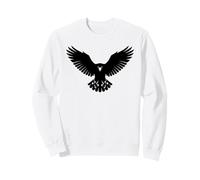 Silhouette Noire Majestic Raptor Ailes écartées Oiseau de Proie Sweatshirt