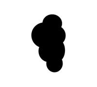Silhouette nuage ardoise - Feutre-craie inclus et kit velcro pour accrochage mural - 30x50cm