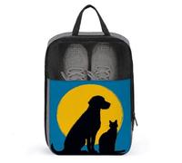 Silhouette of Labrador Sac à chaussures pour chien et chat pour voyage, usage quotidien, sac de rangement anti-poussière pour chaussures de golf