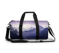 Silhouette of Mountains Sac de sport pour homme et femme avec compartiment à chaussures, poche pour mouillé, style 24, 45 cm/22,9 cm/22,9 cm, Style 24, 17.7in/9in/9in