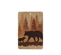 Silhouette of Wolf Lot de 4 désodorisants pour voiture - Cartes parfumées à suspendre - Pour tablettes d'aromathérapie de voiture