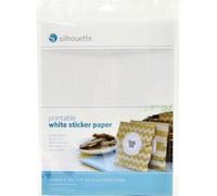 silhouette Papier Adhésif autocollant imprimable blanc (8,5 x 11"" 8 feuilles) G