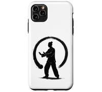Silhouette Qi Gong dans Un Cercle Zen - Enso Ink Art Coque pour iPhone 11 Pro Max