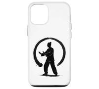 Silhouette Qi Gong dans Un Cercle Zen - Enso Ink Art Coque pour iPhone 12/12 Pro