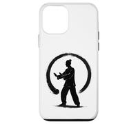 Silhouette Qi Gong dans Un Cercle Zen - Enso Ink Art Coque pour iPhone 12 Mini