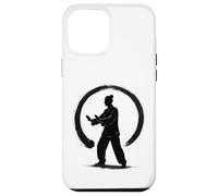 Silhouette Qi Gong dans Un Cercle Zen - Enso Ink Art Coque pour iPhone 12 Pro Max